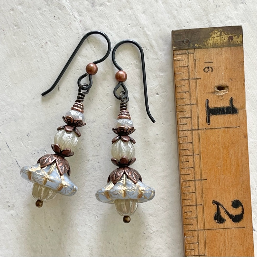 “Victorian Pixie Dust” - Dangle Earrings - Picture 9 of 10